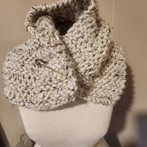 Handmade Cozy Cream Knit Scarf